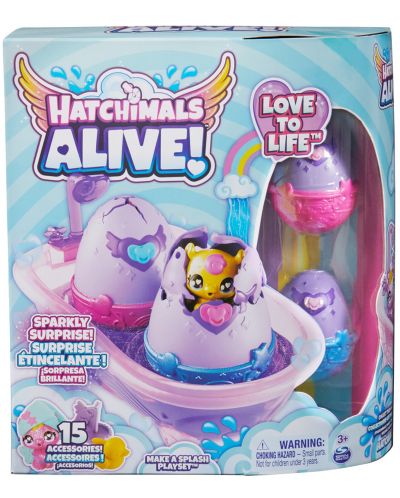 Игрален комплект Hatchimals Alive! - Вана с фигурки - 1