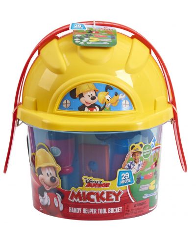 Игрален комплект Just Play Disney Mickey - Детски инструменти в кофа с каска - 2