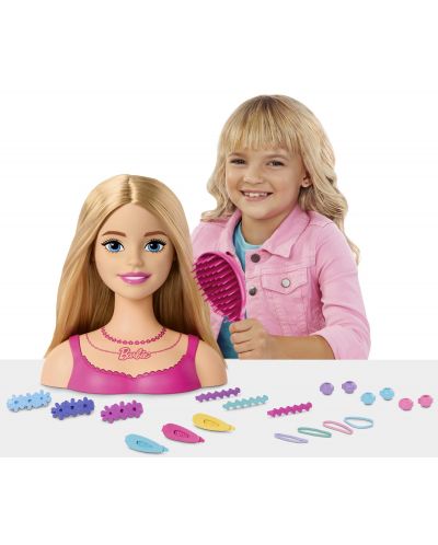 Игрален комплект Barbie - Манекен за прически с аксесоари - 5