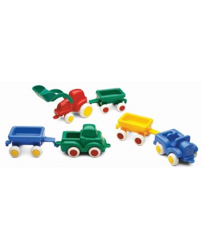 Играчка Viking Toys - Мини бръмби с ремарке, 15 cm, асортимент