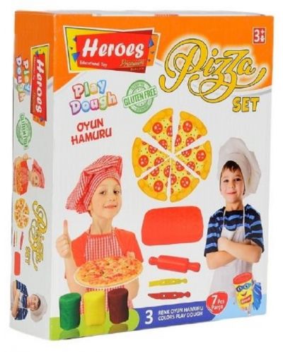 Игрален комплект Heroes Play Dough - За приготвяне на пица  - 1