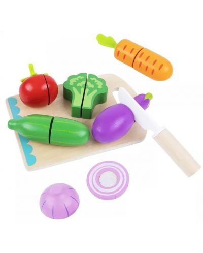 Игрален комплект Tooky Toy - Зеленчуци за рязане - 1