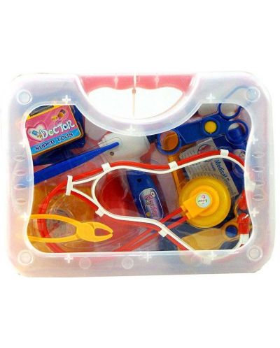 Игрален комплект Raya Toys - Чичо доктор в куфарче, син - 2
