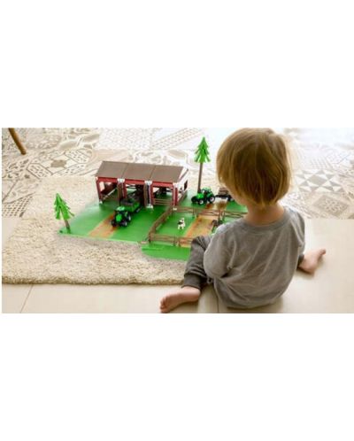 Игрален комплект Kruzzel - Ферма с животни и 2 селскостопански коли - 5