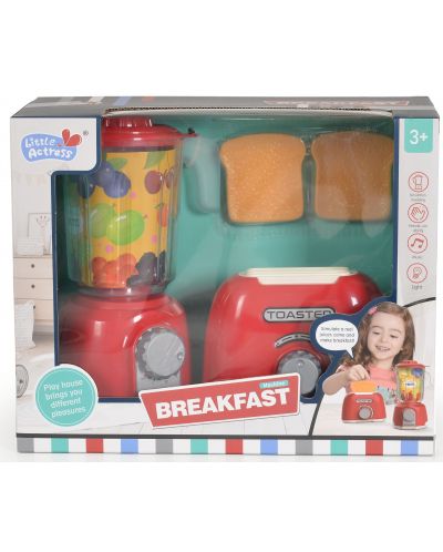Игрален комплект Little Actress - Сет за закуска, сокоизтисквачка и тостер - 1