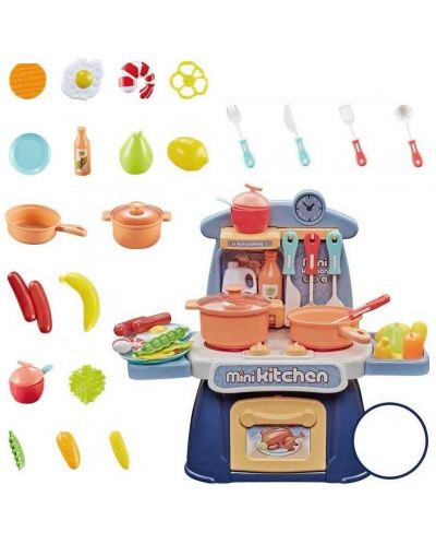 Игрален комплект Raya Toys - Мини кухня, синя - 2