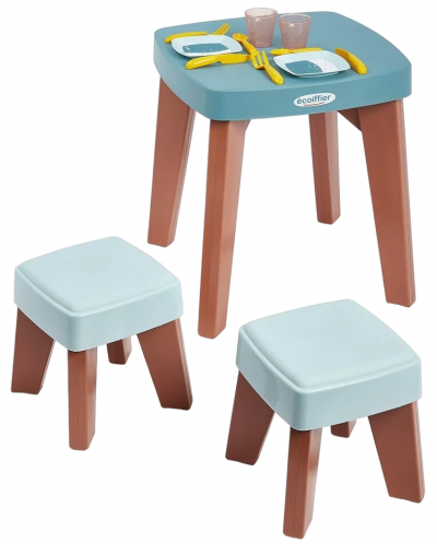 Игрален комплект Ecoiffier - Маса със столчета и прибори - 1