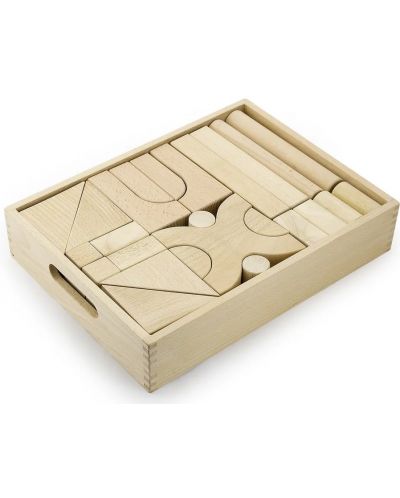 Игрален комплект Viga - Строителни блокчета, 48 части - 1