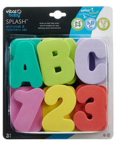 Играчки за баня Vital Baby - Букви и цифри - 2