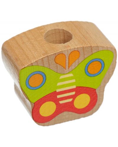 Дървена играчка за нанизване Lucy&Leo - С три фигурки - 4