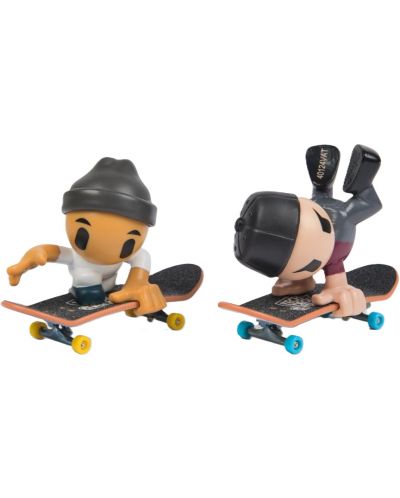 Игрален комплект Tech Deck SK8 Crew - Скейтборд за пръсти с фигурки, с черни шапки - 3