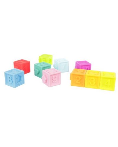 Игрален комплект Kruzzel - Меки сензорни кубчета, 10 броя - 5