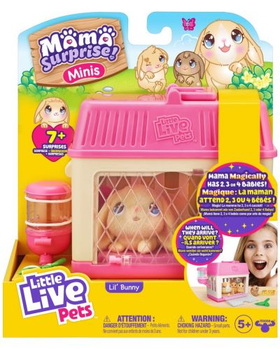 Игрален комплект Moose Little Live Pets - Къщичка със зайче с бебета и изненади - 1
