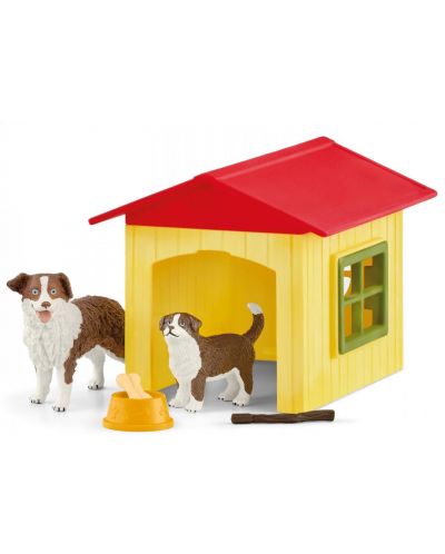 Игрален комплект Schleich Farm World - Жълта кучешка колибка - 1
