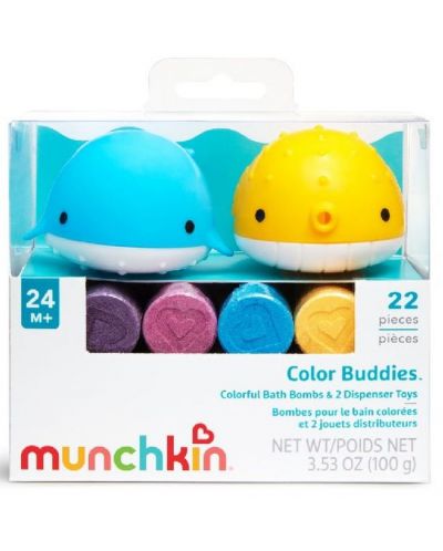 Играчка за баня Munchkin - Color Buddies, с променящ се цвят - 1