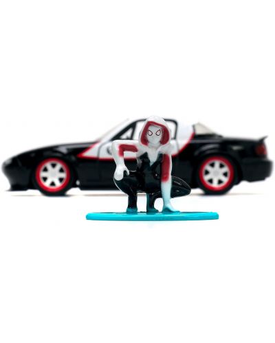 Игрален комплект Jada Toys - Ghost Spider с 1990 Mazda Miata, 1:32 - 5