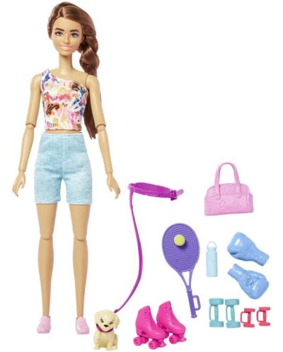 Игрален комплект Barbie Wellness - Време за спорт - 1