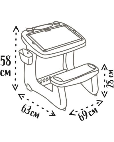 Игрален комплект Smoby - Чин за игра с магнитни букви и цифри - 5
