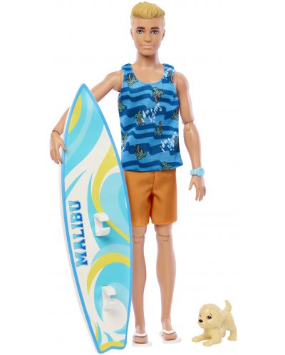 Игрален комплект Barbie - Сърфист Кен - 1