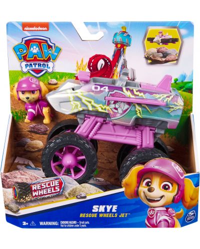 Игрален комплект Spin Master Paw Patrol Rescue Wheels - Трансформиращият се камион на Скай - 1