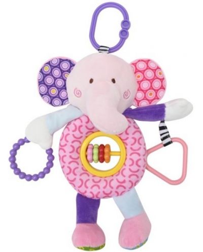 Играчка с активности Lorelli Toys - Слонче, розово - 1