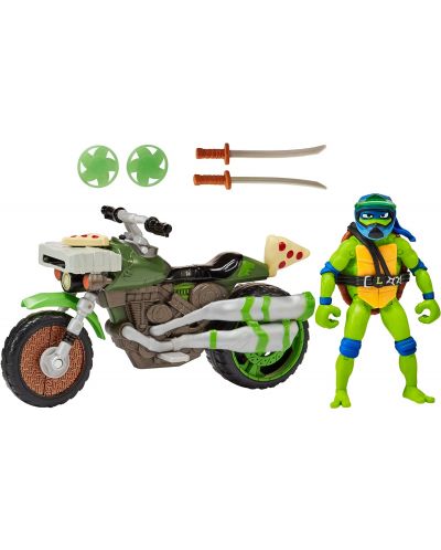 Игрален комплект TMNT Mutant Mayhem - Нинджа мотор с екшън фигура Леонардо - 5