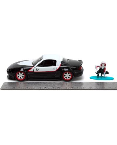 Игрален комплект Jada Toys - Ghost Spider с 1990 Mazda Miata, 1:32 - 6