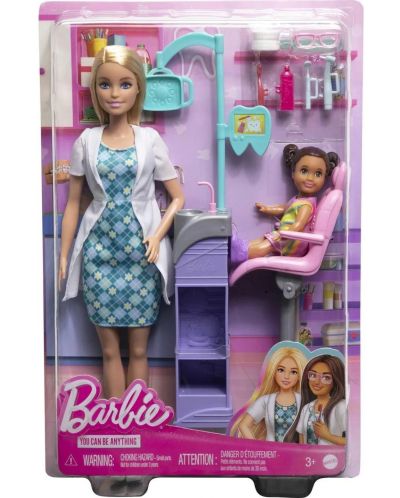 Игрален комплект Barbie You Can Be Anything - Зъболекар, с руса коса - 2