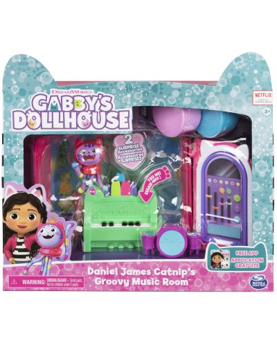 Игрален комплект Gabby's Dollhouse - Музикална стая с фигурка - 7