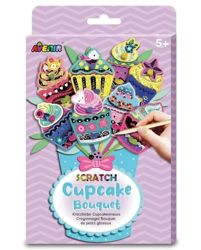 Игрален комплект Avenir Scratch Bouquet - Кексчета - 1