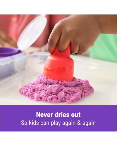 Игрален комплект Kinetic Sand - Куфарче с 5 вида пясък - 6