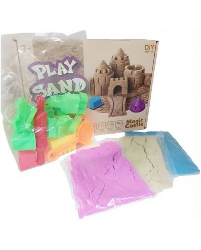 Игрален комплект Play Sand - Кинетичен пясък, замъци - 2