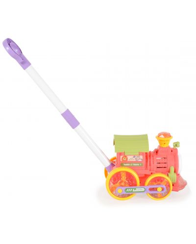 Играчка за сапунени балони Moni Toys - Влак, Red Wheels - 3