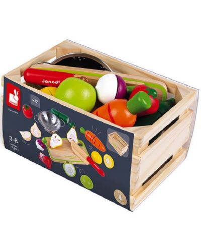 Игрален комплект Janod - Макси плодове и зеленчуци - 1