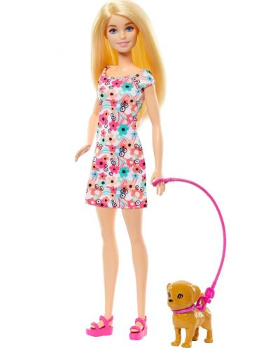Игрален комплект Barbie - Барби с кученца и куче в инвалидна количка - 3