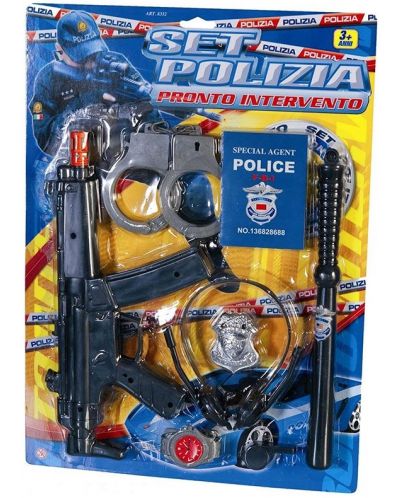 Игрален комплект RS Toys - Полиция, 6 части, асортимент - 1