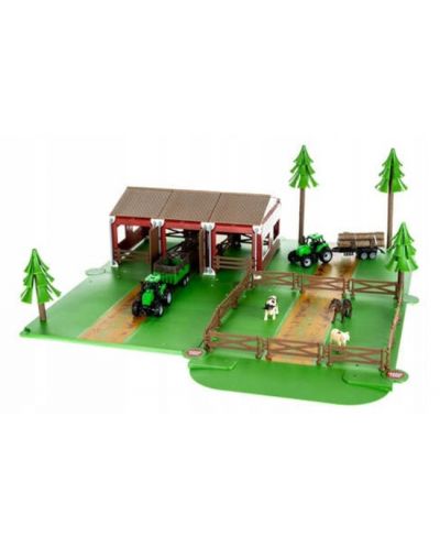 Игрален комплект Kruzzel - Ферма с животни и 2 селскостопански коли - 3