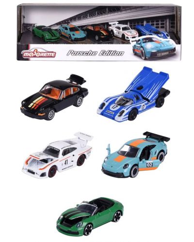Игрален комплект Majorette - Giftpack Porsche Motorsport, 5 колички - 4