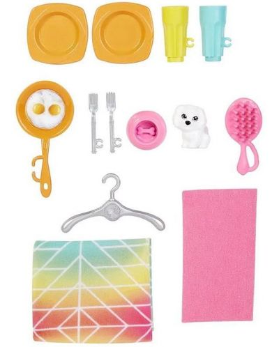 Игрален комплект Mattel Barbie - Компактна преносима къща - 5