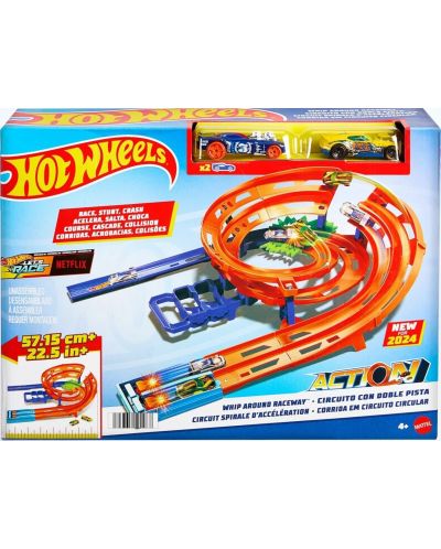 Игрален комплект Hot Wheels Action - Whip Around Raceway - 1