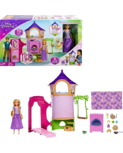 Игрален комплект Disney Princess - Кукла Рапунцел с кула - 1
