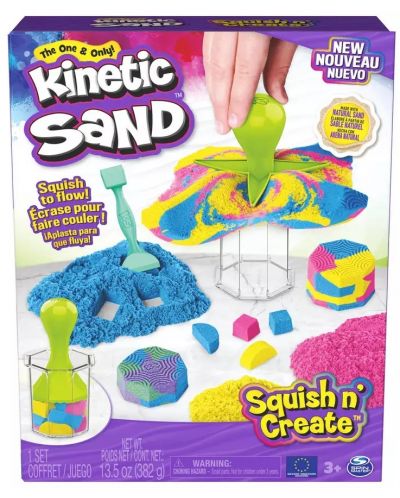 Игрален комплект Kinetic Sand - Кинетичен пясък Squish N Create - 1