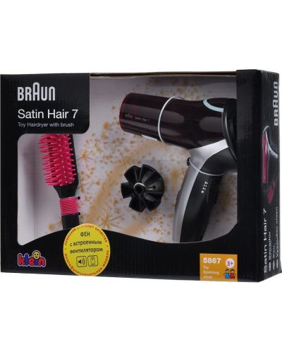 Игрален комплект Klein - Сешоар и четка за коса - Braun Satin Hair 7 - 1