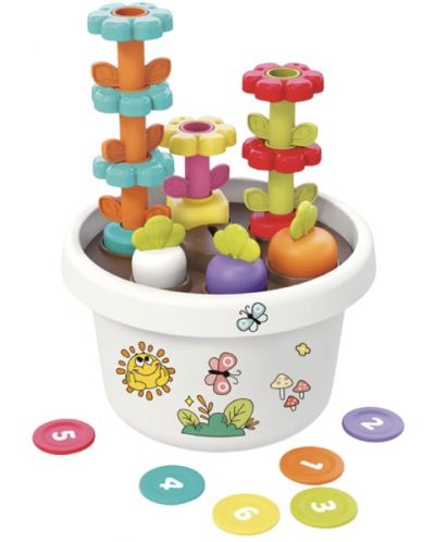 Играчка за подреждане и сортиране Hola Toys - Цветна градина - 1