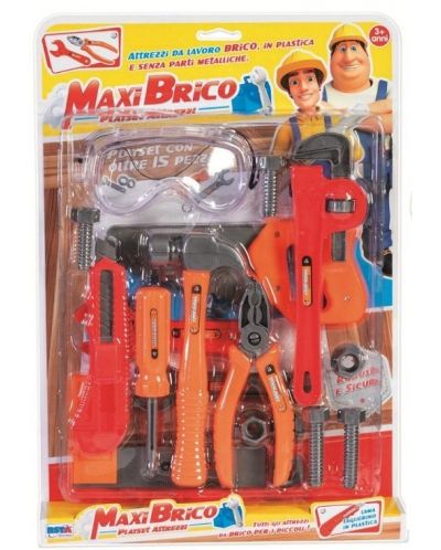 Игрален комплект с инструменти RS Toys - Maxi Brico, 15 части - 1