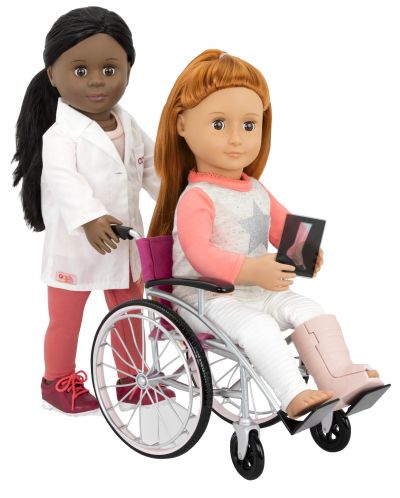 Игрален комплект Battat Our Generation - Инвалидна количка и аксесоари за кукла - 3