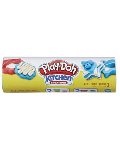 Игрален комплект Play-Doh - Пластилин и аксесоари, син и бял - 1