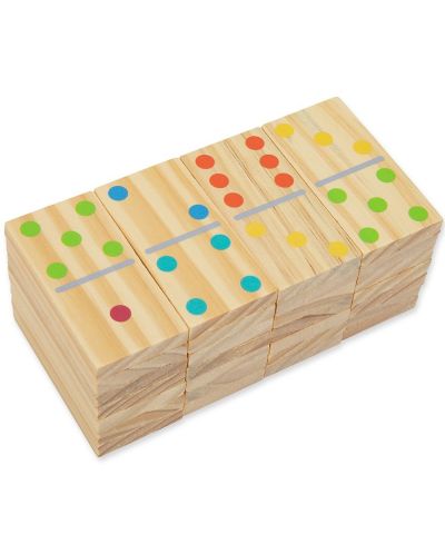 Игрален комплект Tooky Toy - Дървено домино за игра на двора - 2