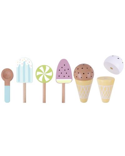 Игрален комплект Tooky toy - Щанд със сладоледи на клечка - 3