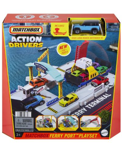 Игрален комплект Matchbox Action Drivers - Ферибот с количка - 6